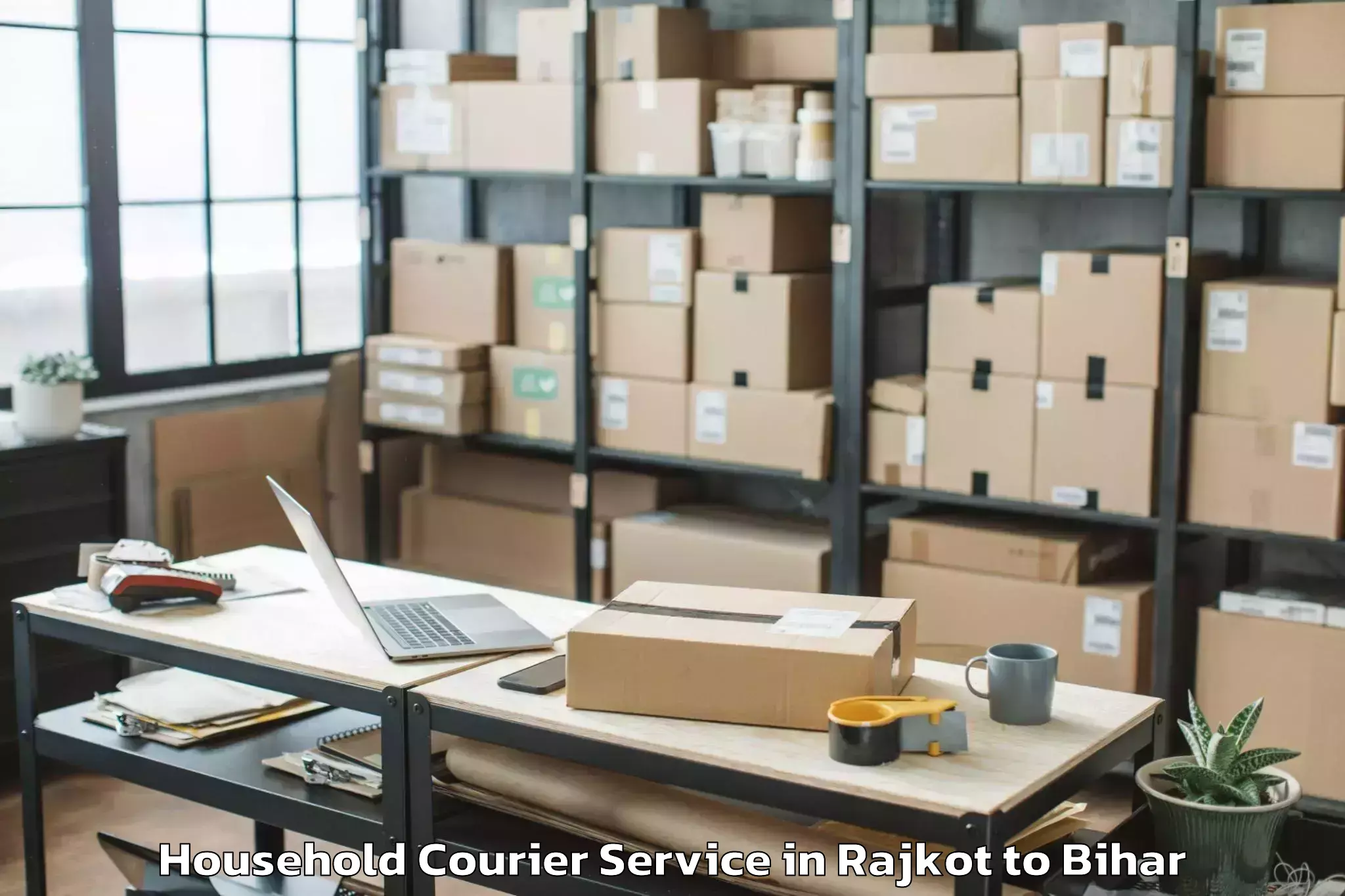 Reliable Rajkot to Ladania Household Courier